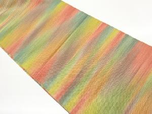 綴れ抽象横縞模様織出し名古屋帯